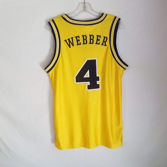 VTG Nike Chris Webber Michigan Wolverines Fab 5 Basketball Jersey Size 4… - Picture 6 of 7